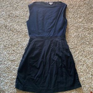 Gap Navy and Black Pleated Dress